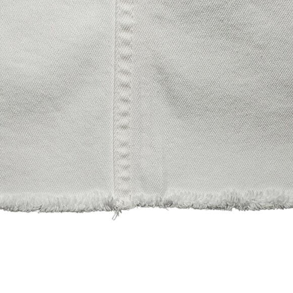 NWT Vineyard Vines Denim Skirt Women's 10 White Solid Raw-Hem Jeans Casual - Picture 4 of 7